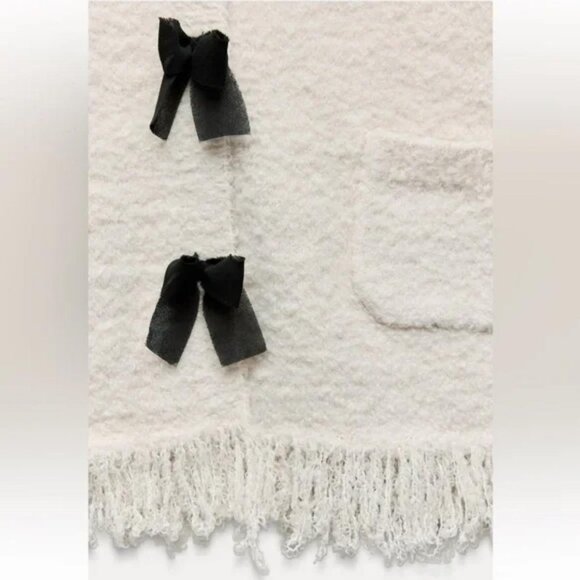 ZARA BOWS KNIT CARDIGAN - Picture 3 of 4